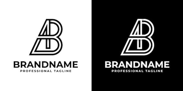 Letras AB Monograma Logotipo adecuado para cualquier empresa iniciales AB o BA
