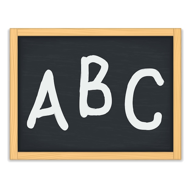 Letras ABC en pizarra