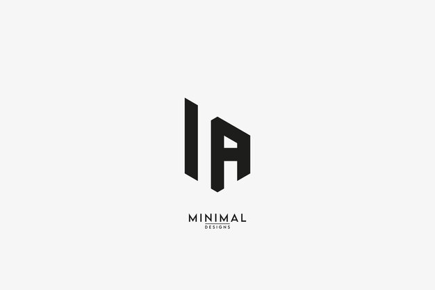 Letras abstractas BA AB BA logotipo de empresa Vector de icono de monograma basado en inicial