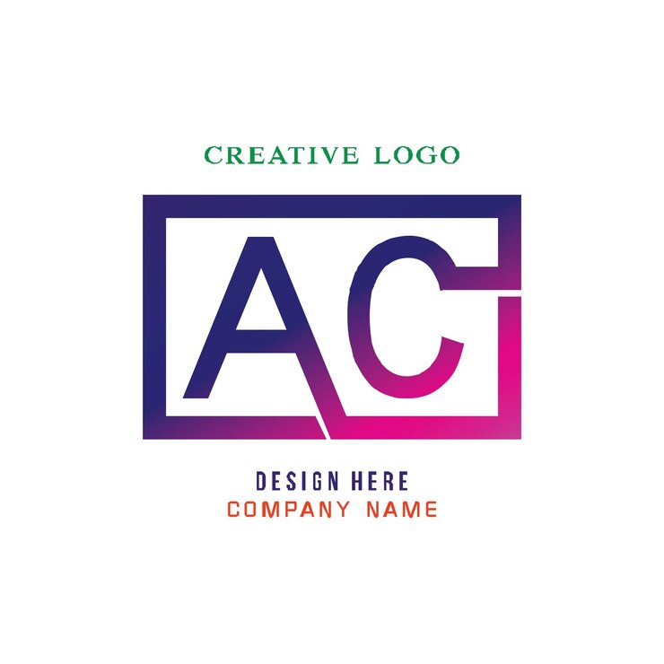 Vector letras ac perfectas para logotipos de empresas oficinas campus escuelas educación religiosa