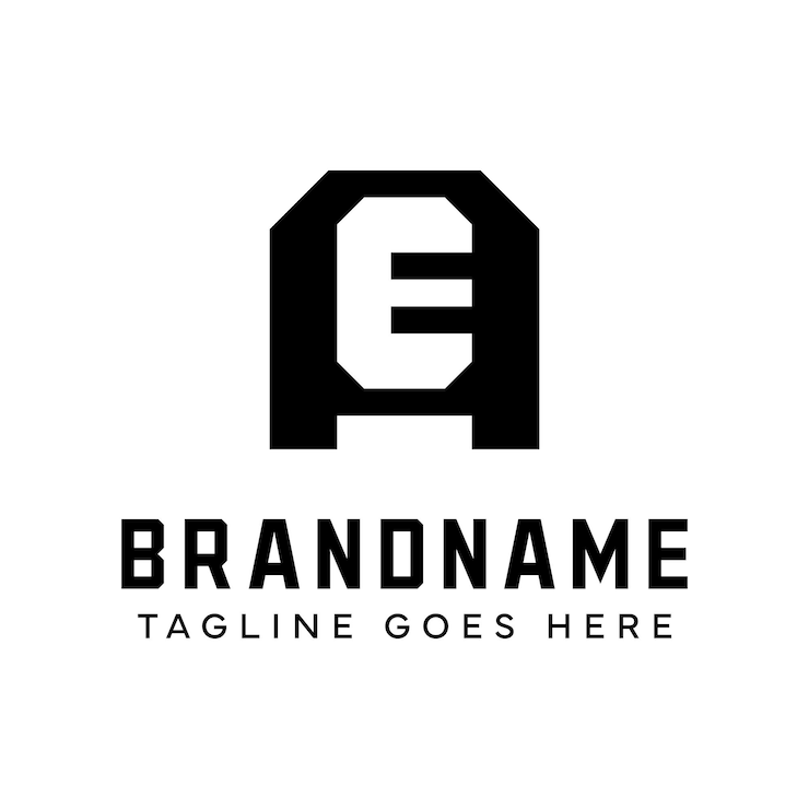 Vector letras ae monograma logotipo adecuado para cualquier empresa con las iniciales ea o ae