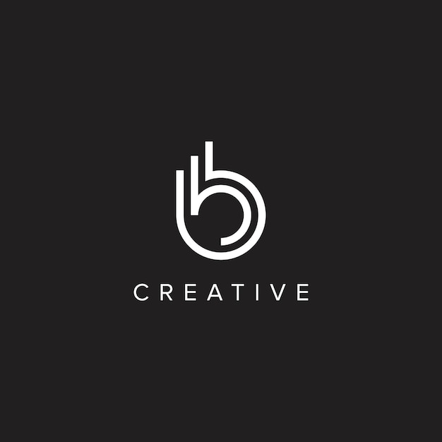 Letras del alfabeto B BB Logo creativo inicial basado en monograma icono vectorial