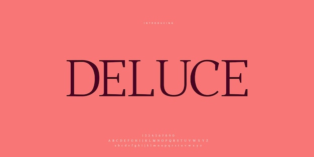 Letras del alfabeto elegantes dibujadas a mano fuente y número Letras clásicas Diseños de moda mínimos Tipografía