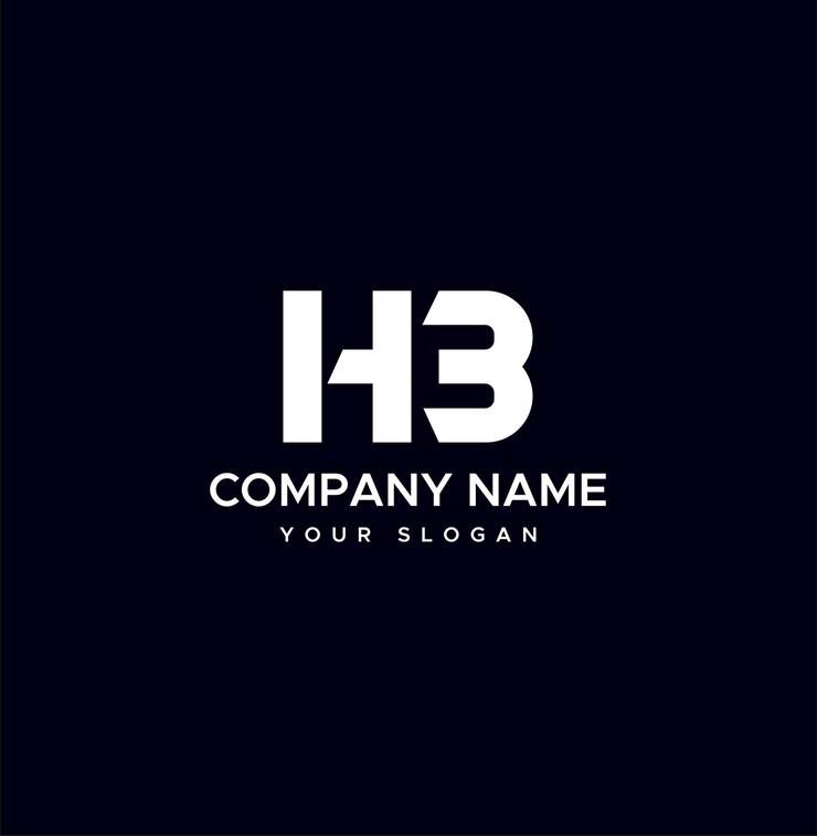Vector letras del alfabeto hb bh logotipo creativo inicial basado en monograma icono elemento vectorial