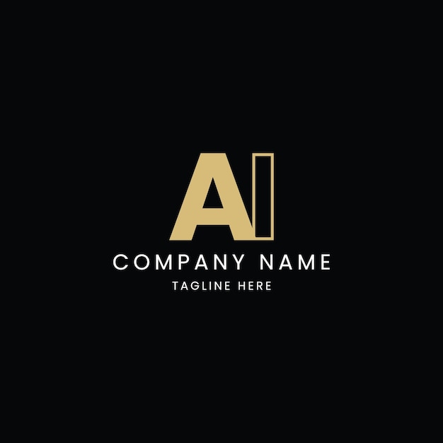letras del alfabeto icono logotipo ai monograma