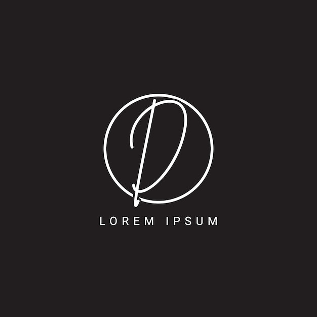 letras del alfabeto icono logotipo D monograma