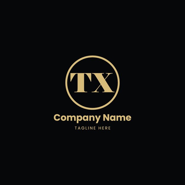 letras del alfabeto icono logotipo monograma TX