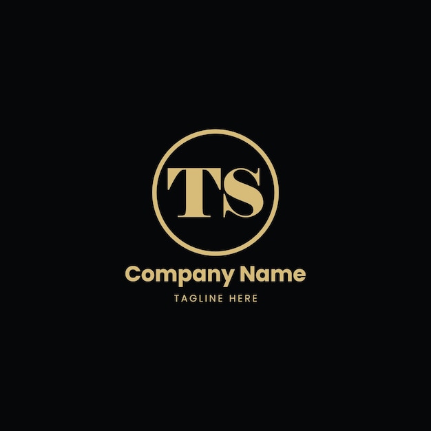 letras del alfabeto icono logotipo TS monograma