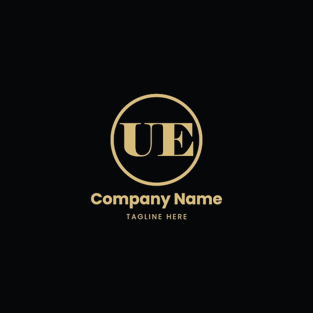 letras del alfabeto icono logotipo UE monograma vector