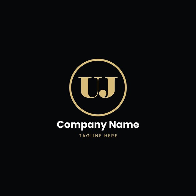 letras del alfabeto icono logotipo UJ monograma