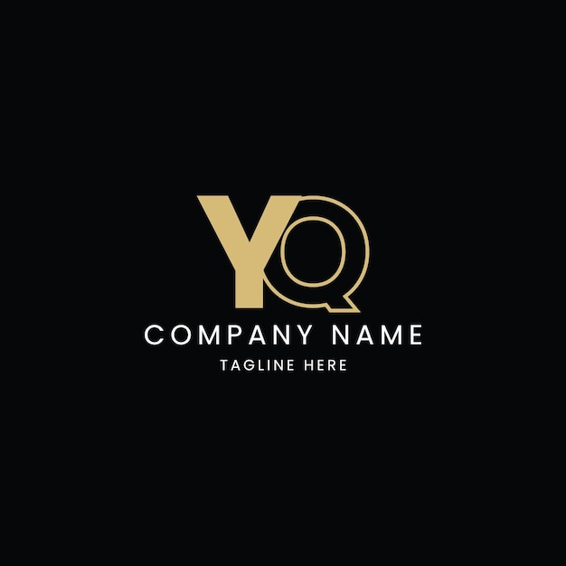 letras del alfabeto icono logotipo yq monograma