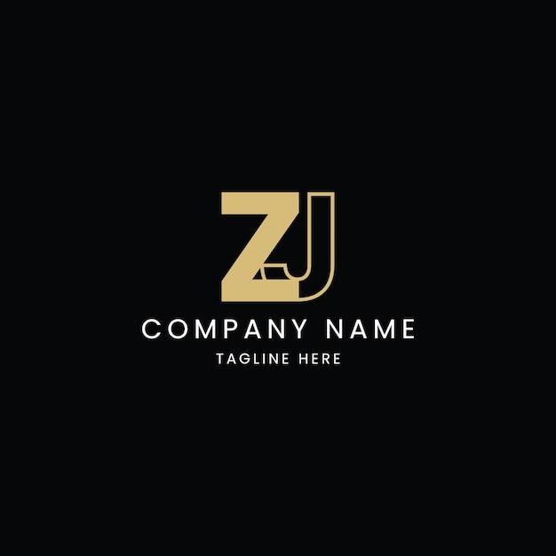 letras del alfabeto icono logotipo ZJ monograma