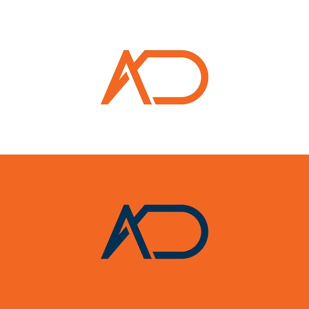 Las letras del alfabeto las iniciales el logotipo del monograma ad da a d