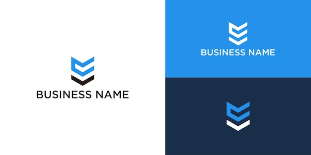 Letras del alfabeto Iniciales Logotipo del monograma E y V