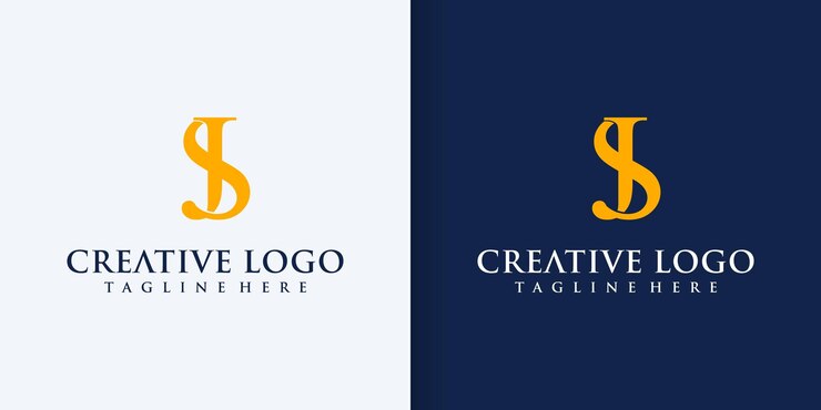 Letras del alfabeto Iniciales Logotipo del monograma JS o SJ J y vector SIllustration