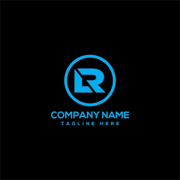 Letras del alfabeto Iniciales Logotipo del monograma LR RL L y R