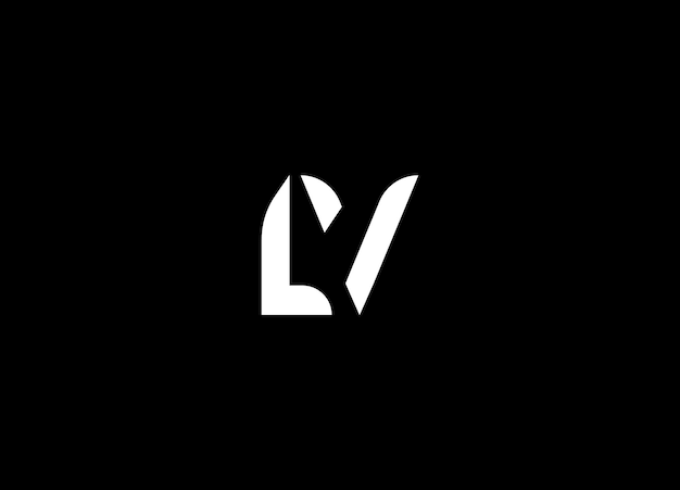 Letras del alfabeto Iniciales Logotipo del monograma LV LV INICIAL Letra LV Plantilla vectorial del logotipo de la letra LV
