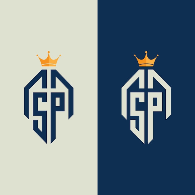 Las letras del alfabeto las iniciales el logotipo del monograma SP PS S P