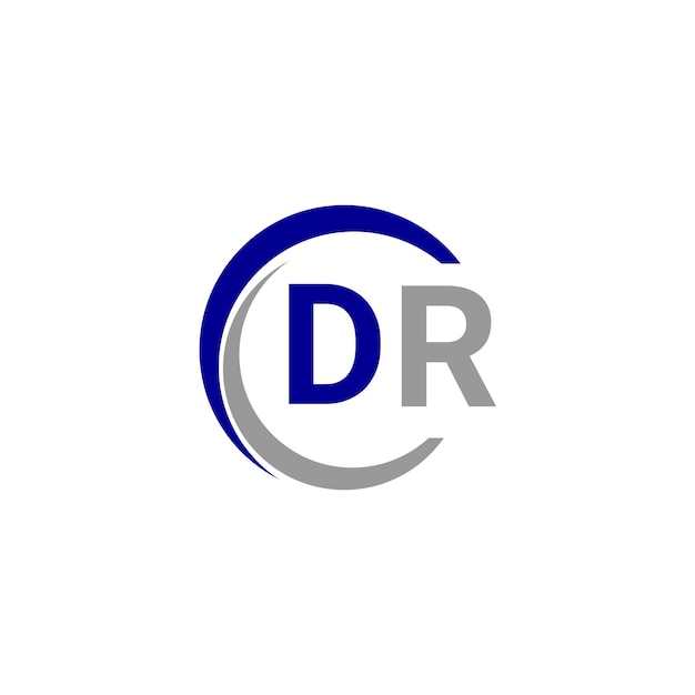 Letras del alfabeto Iniciales Monograma del logotipo DR INITIAL Letra del diseño de la plantilla del logotipo del vector DR