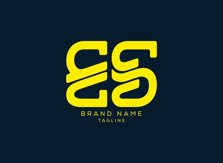 Vector letras del alfabeto logotipo del monograma creativo es se ilustración vectorial e y s