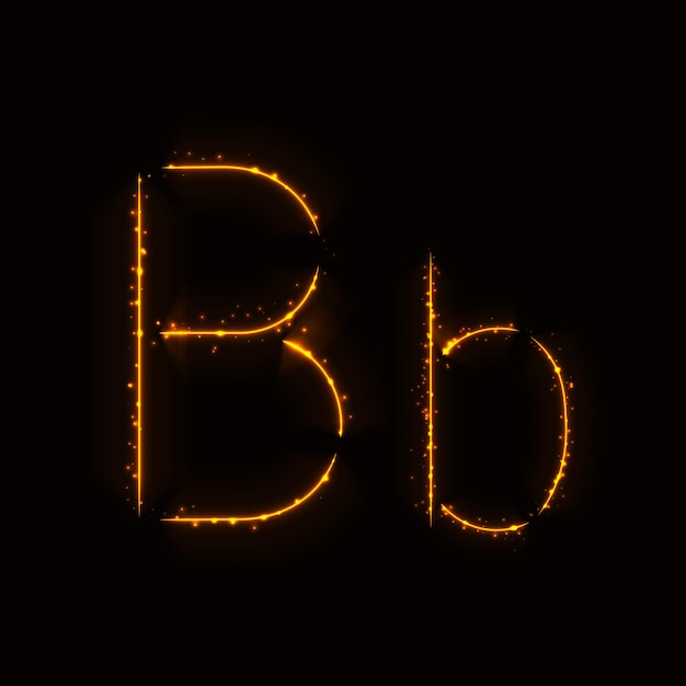 Vector letras del alfabeto de luces