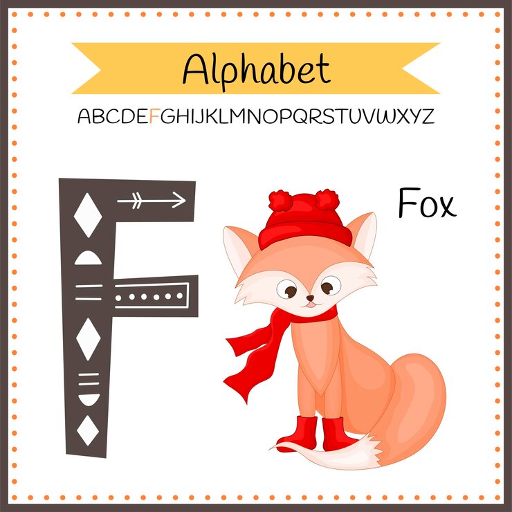 Vector letras del alfabeto en mayúsculas en inglés sobre un fondo blanco. letra f. ilustración vectorial.