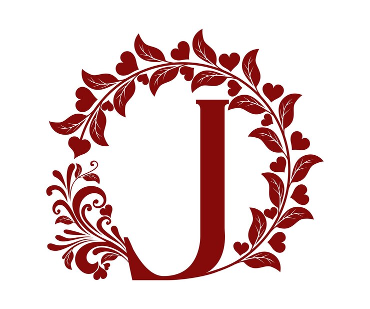 Vector letras del alfabeto monograma, para san valentín de bodas, impresas en tazas, camisetas, tarjetas de felicitación, etc.