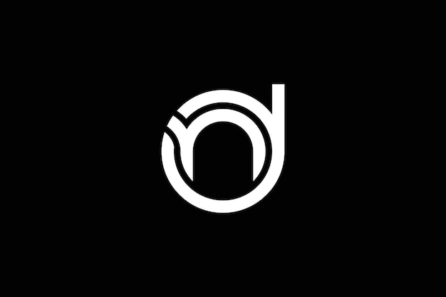 Letras del alfabeto ND DN ND logotipo de empresa Vector de icono de monograma basado en inicial