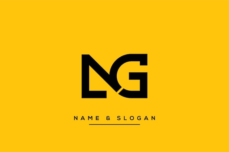 Vector letras del alfabeto ng gn logo vector icono