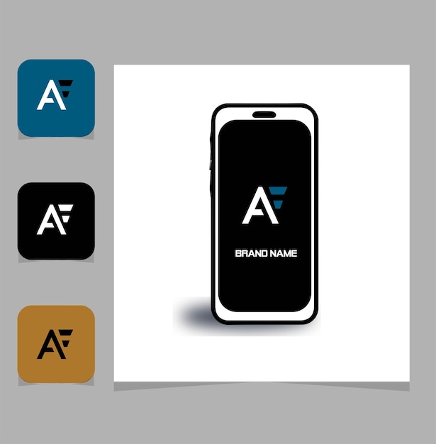 Vector letras del alfabeto o iniciales logotipo del monograma af fa a y