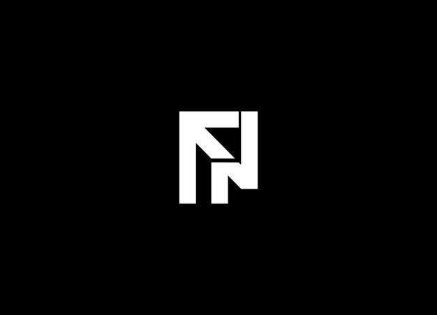 Las letras del alfabeto o las iniciales El logotipo del monograma FN F y N Creative FN Vector El concepto de diseño del logotipo