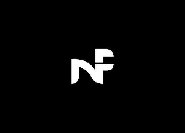 Las letras del alfabeto o las iniciales El logotipo del monograma FN F y N Creative FN Vector El concepto de diseño del logotipo