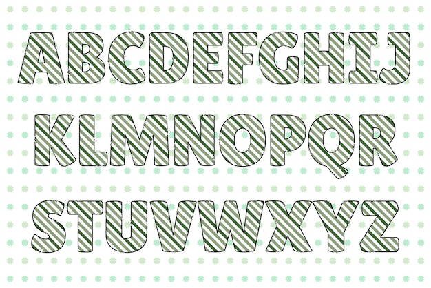 Letras artesanales de San Patricio en color arte creativo diseño tipográfico