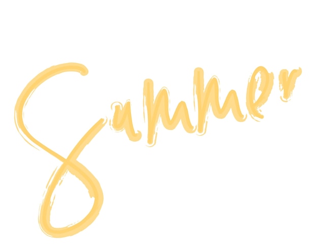 Letras artesanales summer time amarillo