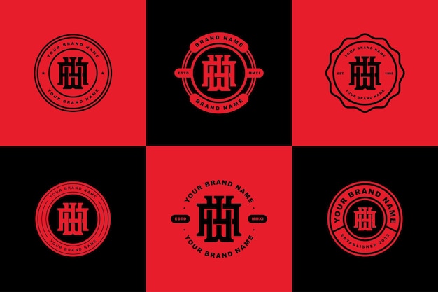 Letras AW o WA monograma plantilla logotipo inicial, diseño de placa para ropa, ropa, marca