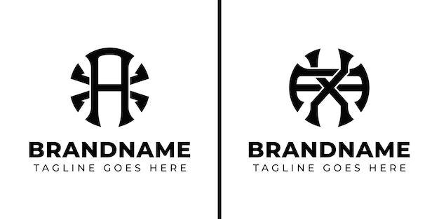Letras AX y XA Monograma Logotipo adecuado para negocios con las iniciales XA o AX