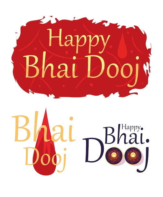 Vector letras de bhai dooj