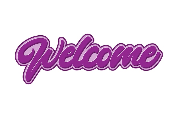 Vector letras de bienvenida caligrafía vectorial