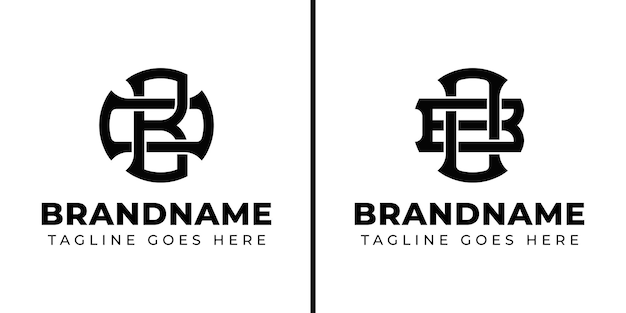 Letras BO y OB Monograma Logotipo adecuado para negocios con las iniciales OB o BO