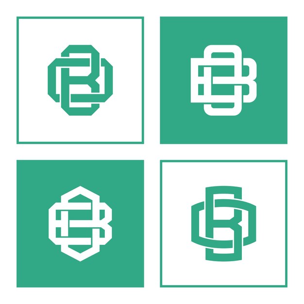 Letras BO u OB monograma plantilla logo inicial para ropa, ropa, marca