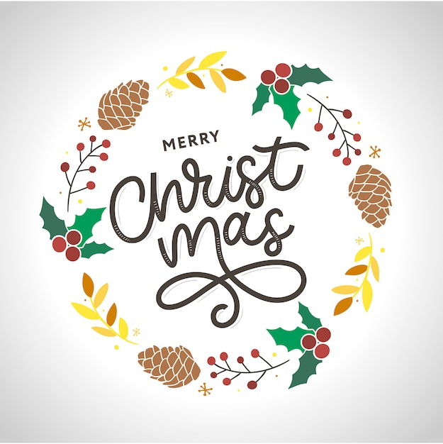 Letras brillantes de oro de feliz Navidad