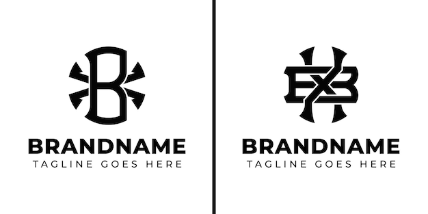 Letras BX y XB Monograma Logotipo adecuado para negocios con las iniciales XB o BX