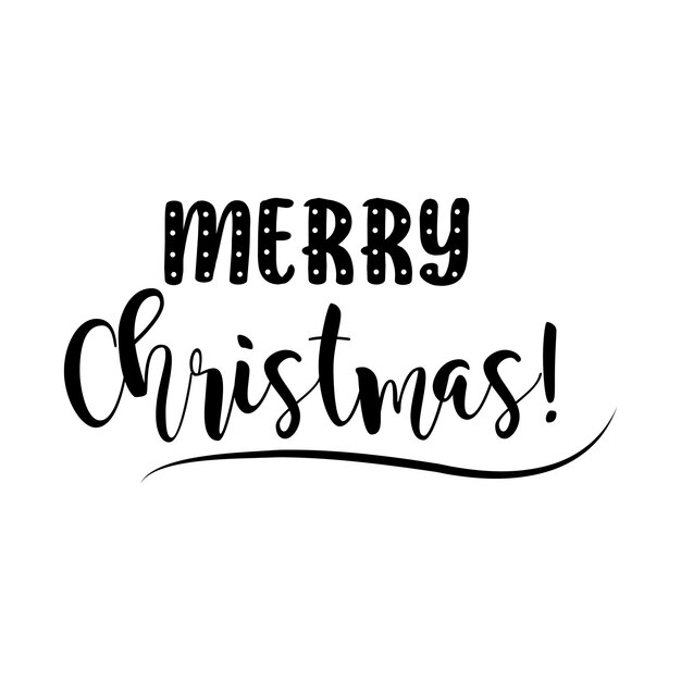 Letras caligrafía invierno año nuevo Navidad saludos divertidos ilustración vectorial