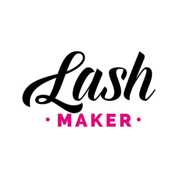 Letras caligráficas de lash maker