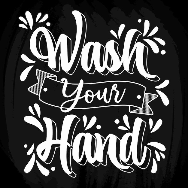 Las letras del cartel dicen: "Lávate la mano".