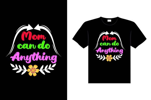 Vector letras coloridas cita del día de las madres feliz mamá camisa vector tipografía mamá ama el diseño de la camiseta