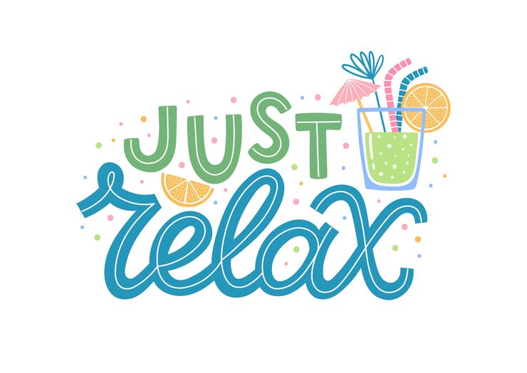 Vector letras coloridas de verano en estilo moderno. decoración navideña dibujada a mano. diseño de ilustración de vector aislado con elementos de verano.
