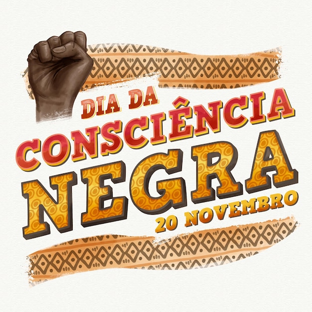 Vector letras de consiencia negra