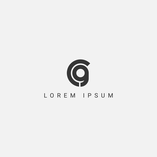 Letras creativas iniciales CG GC Logo Monogram Icon Vector
