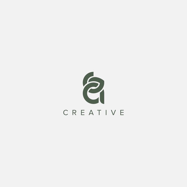 Letras creativas iniciales QG GQ Logo Monograma Icono Vector